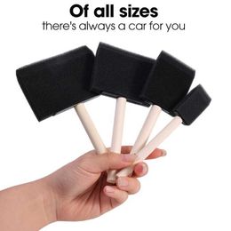 New New Upgrade Air Vent Brush Sponge Wooden Handle Cleaning Tools Car Interior Dust Removal Air Conditioning Grille Sponge Brushes Accessories