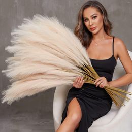 Decorative Flowers 83CM Fluffy Artificial Pampas Grass Flower For Decor Boho Bouquet Vase Filler Wedding Home Decoration Fake Reed