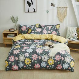 Conjuntos de Lençóis Nórdicos Simples Conjunto de Lençóis de Penugem para Adultos Lençóis Cama de Casal Capa de Cama Grande Capa de Edredom King Size Fronha 1pcs 230607