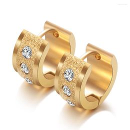 Hoop Earrings KOTiK Gold Color Small For Women Simple Design Cubic Zirconia Girl Gift Wedding Accessories Female Jewelry