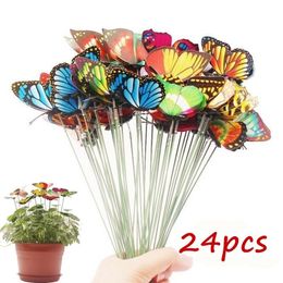 Garden Decorations Bunch of Butterflies Yard Planter Colourful Whimsical Butterfly Stakes Decoracion Outdoor Decor Flower Pots Decoration 230607