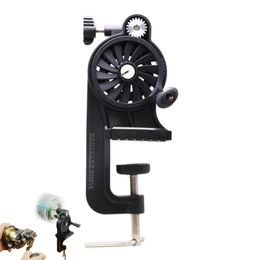 Fishing Hooks Line Spooler Portable Table Clamp Winder Adjustable Reel Machine For Thick Thin Rods 230608