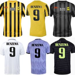 Al Ittihad 23-24 Soccer Abderrazak Hamdallah Maglie Karim Benzema 90 ROMARINHO 10 CORONADO 70 CAMARA 26 HEGAZI 20 SHARAHIHI 17 COSTA Maglia da calcio Kits Club Team