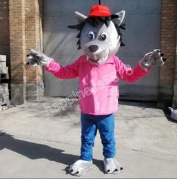 Adult size Hot Sale Material Wearing hat wolf Mascot Costume customization theme fancy dress Ad Apparel Festival Dress