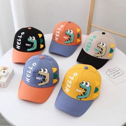 Ball Caps Ncmama Summer Autumn Baby Baseball Cap Cartoon Embroidery Dinosaur Boy Cute Toddler Kids Girls Sun Hat