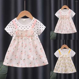 Girl Dresses Toddler Kids Baby Girls Short Sleeved Dress Casual Summer Thin Wedding Party Leotards For