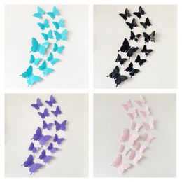 Three-dimensional simulation butterfly wall stickers plastic PVC creative DIY decorative refrigerator stickers room decoration