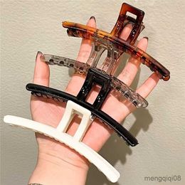 Other New Large Hair Cls Clip for Women Crab Plastic Barrette Clips Bath Ponytail Clamps Girls Headwear Accessories R230608