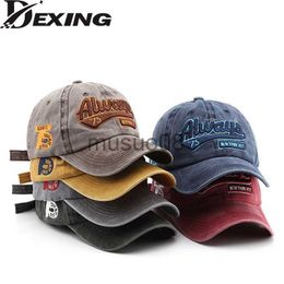 Ball Caps Washed Embroidered Baseball Cap for Men Women Street Cotton Dad Hats Casual Snapback Sun Trucker Hat Bone J230608
