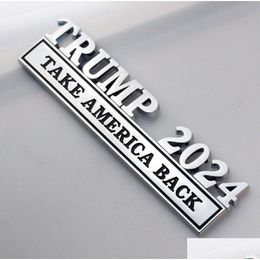 Party Decoration Metal Trump 2024 Take America Back Car Badge Sticker 4 Colours Drop Delivery Home Garden Festive Supplies Event Dhoo2