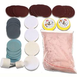 Polijstpads 34pcs Deep Scratch Remover Car Glass Polishing Kit polishing pad polisseuse auto polishing pads Polishing accessories