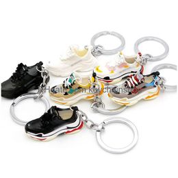Keychains Lanyards Designer Threensional Sneakers Keychain Trendy Shoes Pendant Creative Ornament Drop Delivery Fashion Accessories Dhwy4