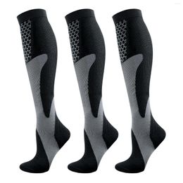 Sports Socks YUEDGE 3 Pairs Compression For Men&Women(20-30 MmHg) Stocking Swelling Running Hiking Travel Nursing