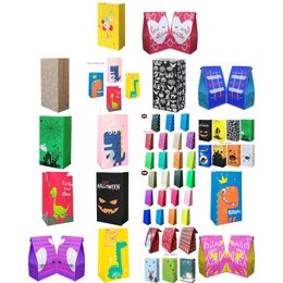 Gift Wrap Birthday Bags Party Favour Goodies Coloured Kraft Paper Bag 13X8X24Cm Balloon Yellow Believe Yourself Black Face Halloween E Ot93X