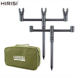 Fishing Hooks Carp Rod Pod Set Buzz Bar and Bank Sticks With 3 Rest Head in Portable Tackle Bag 230608