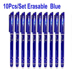 Ballpoint Pens DELVTCH 10Pcs Set Erasable Pen 05mm Gel Ink Needle Tip Refill Rod 4 Color Office School Student Writing Painting Stationery 230608