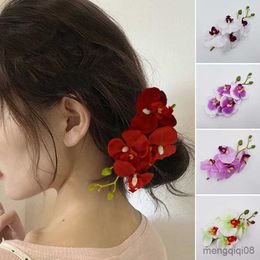 Other Women Beach Vacation Bohe Butterfly Orchid Flower Hair Clip Fashion Hairpins Barrette Styling Tools Girls Accessories R230608