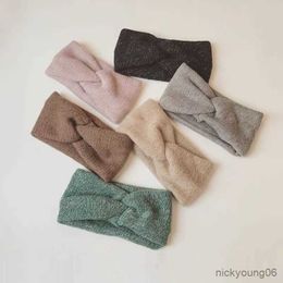 Hair Accessories Women Girls Headband Woollen Knit Turban For Children Twist Hairband Ear Baby Vintage Bandages Headwear R230608