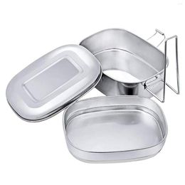 Dinnerware Sets Large Capacity Lunch Box For Student Stainless Steel Thermal Double-layer Fast Container Factory Insulation Bowl 2L