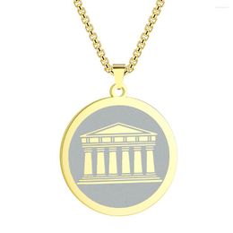 Pendant Necklaces Acropolis Necklace Greek Ancient Greece Charm Send Men And Women Exquisite Gifts Jewelry Accessories