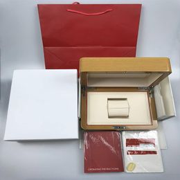 For Omega Luxury Wood Watch Box One Set Papers Gift Shopping Bag Customised Card Watches Boxes2274