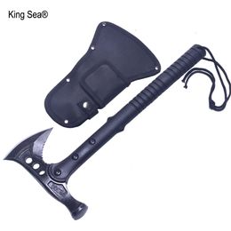 Bijl King Sea Hammer Wrench Axe Fire Ice Army High Carbon Steel Tactical Tomahawk Outdoor Practical Axe Fibreglass Handle Hand Tool