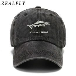 Ball Caps Kizhuch KING Embroidery Dad Cap Men Washed Cotton Outdoor Fishing Baseball Caps Gorras Casual Casquette J230608