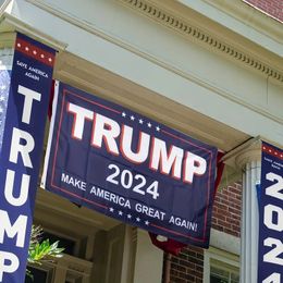 2pcs, Trump 2024 Flag Take America Back Save America Again Large Banners Outdoor Porch Yard Sign Garden Door Wall Decorative Banner