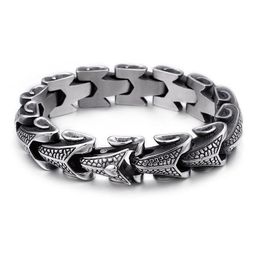 Chain Stainless Steel Snake Bracelet Heavyweight Punk Rock Style Mens Bangle Jewelry For Hip Hop Enthusiasts Drop Delivery Bracelets Dhcwx