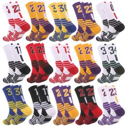 Sports Socks Elite Basketball Men Outdoor Running Nonslip Breathable Sweat Absorbing Cycling 230608