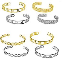 Bangle Fashionable Stainless Steel Love Star Shaped Bracelet For Ladies Charming Girls Banquet Wedding Jewellery Gifts