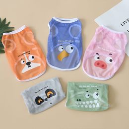 Dog Apparel Cute Clothes for Small Cat Thin Mesh Vest Shirt Teddy Pet Puppy Tank Top Breathable Cool Clothing Costume 230608