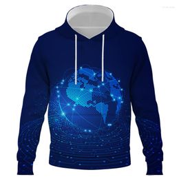 Men's Hoodies Hip Hop AI Intelligent Image 3D Men's Sweater Autumn Individuality Printed Oversized Harajuku O-neck Hoodie Tops