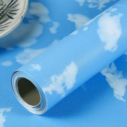 Wallpapers Blue Sky And White Clouds Wall Decor Paper Self Adhesive Waterproof Wallpaper For Living Room Peel Stick Stickers