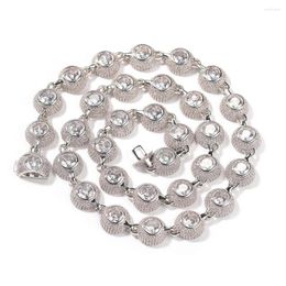 Chains 7"-20" Hip Hop 5A CZ Stone Paved Bling Iced Out Beads Link Chain Necklaces For Men Rapper Jewellery Drop