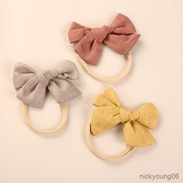 Hair Accessories Cotton Bows Baby Headband Elastic Bands For Children Girls Headbands Infants Hairband Newborn Photo Springs R230608