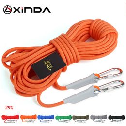 Mountaineering Crampons XINDA 20M Professional Rock Climbing Cord Outdoor Hiking Accessories Rope 9.5mm Diameter 2600lbs High Strength Safety 230607