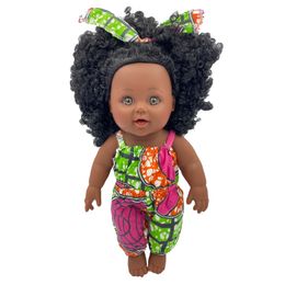 Dolls Fashion doll handmade African wax print costume design black vinyl children 230607