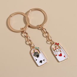 Alloy Lovers Keychain Bag Accessories Couple Keychain Gifts For Friend Or Birthday Party