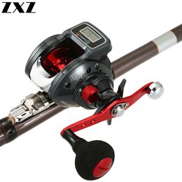 Baitcasting Reels Electric Digital Display 161 Ball Bearing Left Right Ice Fishing Reel Baitcasting Line Counter Reel 6.3 1 Casting Reel Gear 230607