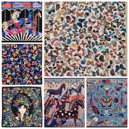 Scarves Foreign Trade Spanish Original Printing Large Butterfly Square Shawl Many