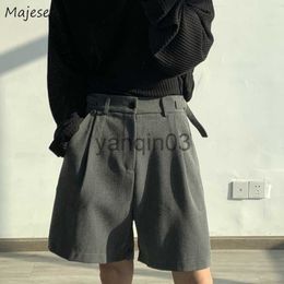 Men's Shorts Fashion Casual Shorts Men Summer Korean Chic Wide Leg Trousers Male Knee-length Sashes Draped Loose Retro Popular High Street J230608