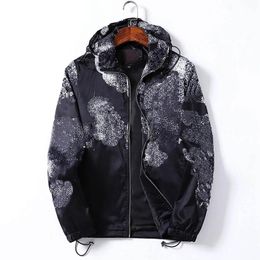 Fashion Men's coat parka jacket men Autumn And Windbreaker designer jackets parkas for mens hoodies Zipper Letters Printed Outerwear coats plus size