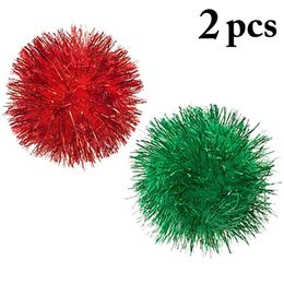 Legendog 2Pcs Christmas Cat Ball Toys Cat Training Interactive Toy Cat Kitten Play Toy Pet Supplies For Christmas Cat Favours