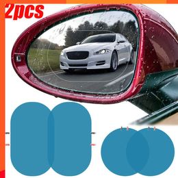 New 2Pcs Car Rearview Mirror Rainproof Film Anti-fog Protective Stickers Rearview Mirror Transparent Decals Film Auto Accessories