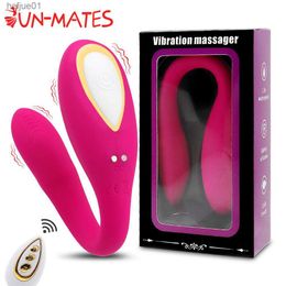 Powerful Motor U Shaped Dildo Vibrator Freely Bend Wireless Remote Clitoral Anal Massage Stimulator Adult Couples Sex Products L230518