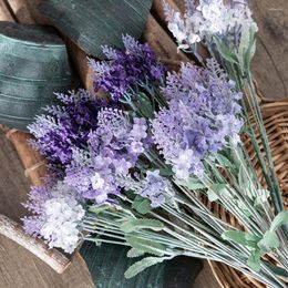 Decorative Flowers 1 Bouquet Provence Lavender Artificial For Home Garden Wedding Party Decor Grain Fake Plant Silk