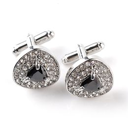 Cuff Links Luxury Cufflinks For Men Women High Quality Crystal Cuff Buttons Wedding Business Shirts Cuff Links 230607