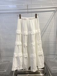 Skirts 2023 Women Fashion Sexy Casual White Cake Skirt High Waist Slim 0405