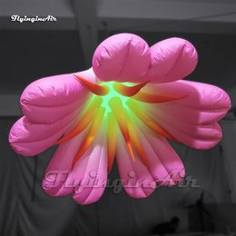 Beautiful Large Illuminated Inflatable Lily Flower Balloon With LED Light For Musical Theatre Stage Decoration